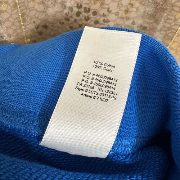 TNA Aritzia Cali Blue Cobalt Cotton Cut Off Lounge Sleep Shorts Medium - Picture 4 of 6